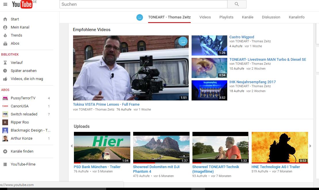 Toneart mediavision YouTube